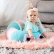 Hugaboo Infant Sitting Chair, Portable, Washable Baby Floor Seat, Cotton Candy on Sale