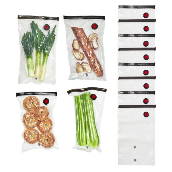 Zwilling Fresh & Save 12-Piece Large Vacuum Sealer Bags, 2 1 4 Gallon Reusable Sous Vide Bags, Meal Prep Sale