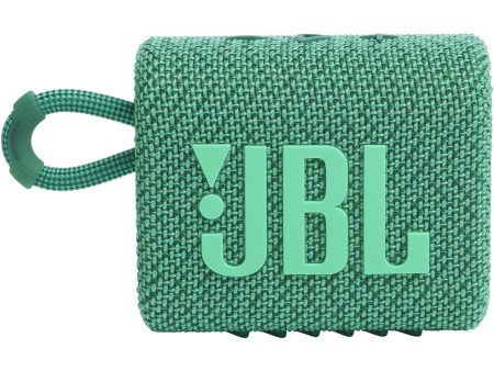 JBL Go 3 Eco Portable Waterproof Bluetooth Speaker, Green - Certified Refurbished For Cheap