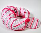 Hugaboo Infant Sitting Chair, Portable, Washable Baby Floor Seat, Pink Chevron Online Hot Sale