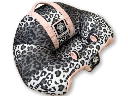 Hugaboo Infant Sitting Chair, Portable, Washable Baby Floor Seat, Pink Snow Leopard Discount