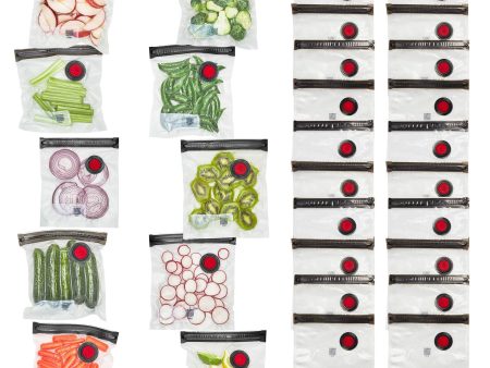 Zwilling Fresh & Save 30-Piece Small Vacuum Sealer Bags, 1 2 Gallon Reusable Snack Bags, Meal Prep on Sale