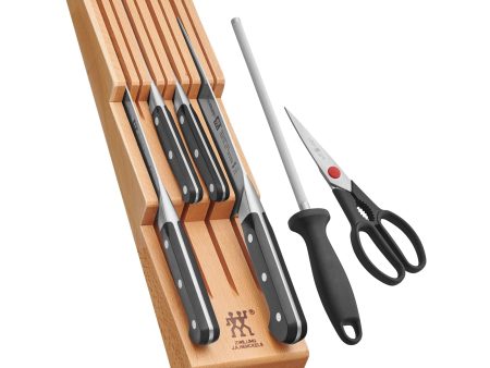 Zwilling Pro 7-pc Knife Block Set with In-Drawer Knife Tray Online