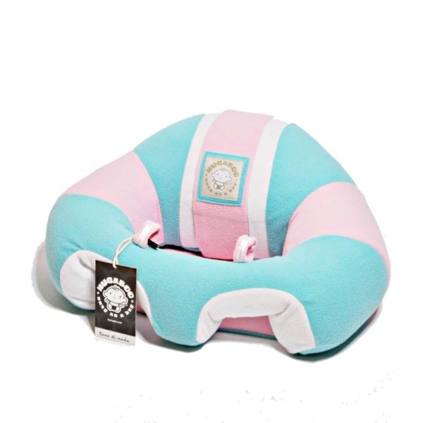 Hugaboo Infant Sitting Chair, Portable, Washable Baby Floor Seat, Cotton Candy on Sale