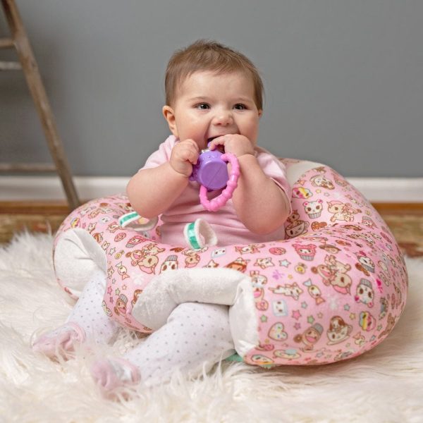 Hugaboo Infant Sitting Chair, Portable, Washable Baby Floor Seat, Donutella + Friends Hot on Sale